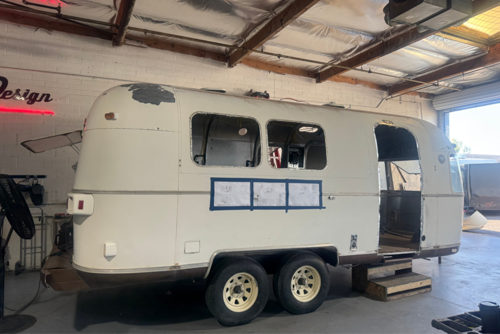 cleaning the room for the new showroom...